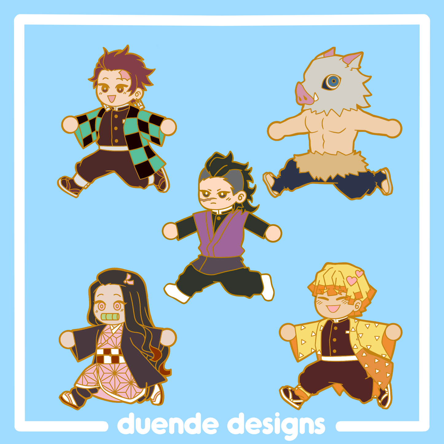 KNY "Tag Along!" Enamel Pins